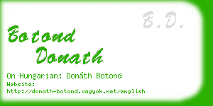 botond donath business card