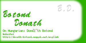 botond donath business card